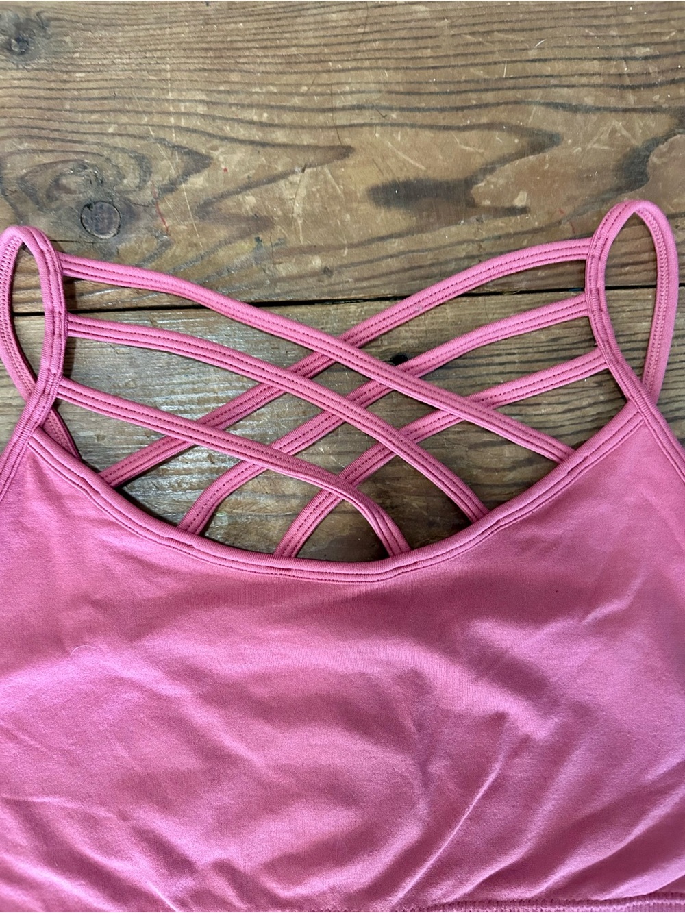 Zenana Outfitters Boutique Brand Strappy Crisscross Bralette - Pink - Picture 3 of 5